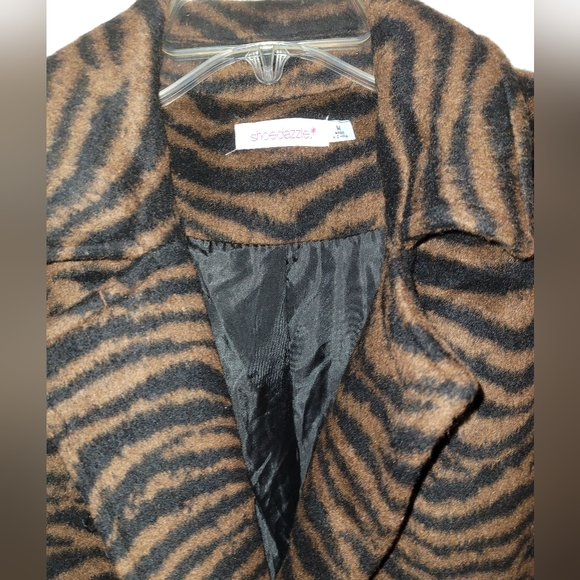NEW Zebra Cocoon Coat size M - Picture 4 of 9